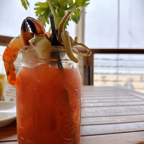 Big Bad Bloody Mary at Beachcomber Cafe in Crystal Cove, California