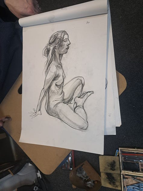 life drawings of female nude in Cardiff