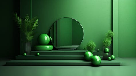 Tones of green, minimalism
