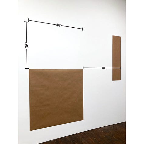 Artwork made from Kraft paper and stick on numbers