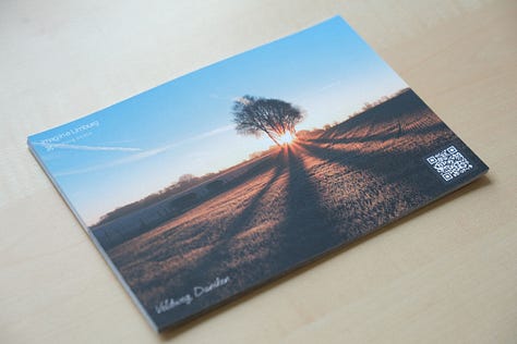 The three postcard prints to be judged