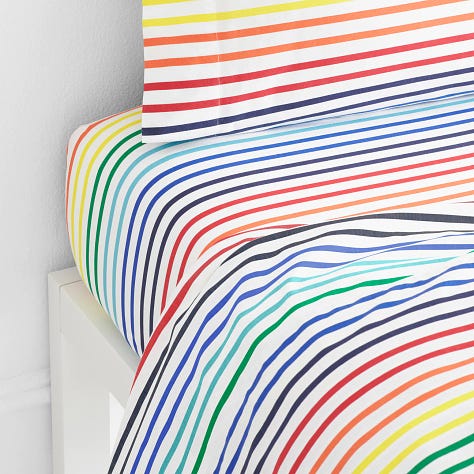 Rainbow bedding from Primary.com