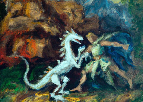 St George and the Dragon - AI generated