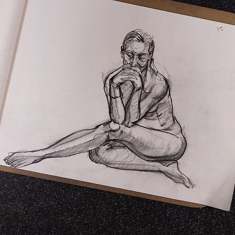 life model sketches in cardiff life drawing