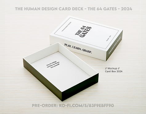 The Human Design Card Set - The 64 Gates - Mockups 2024