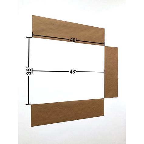 Artwork made from Kraft paper and stick on numbers