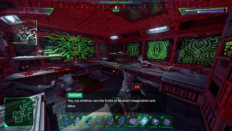 Screenshots of the System Shock remake.