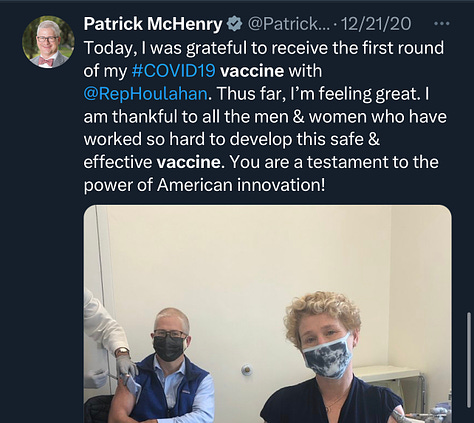 Collection of Posts by Rep. Patrick McHenry on X/Twitter