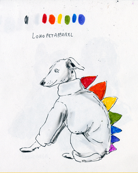 A collection of dog sketches from the daly dog drawing challenge