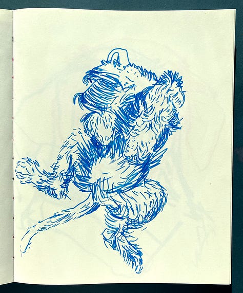 Hand drawn sketches of dogs