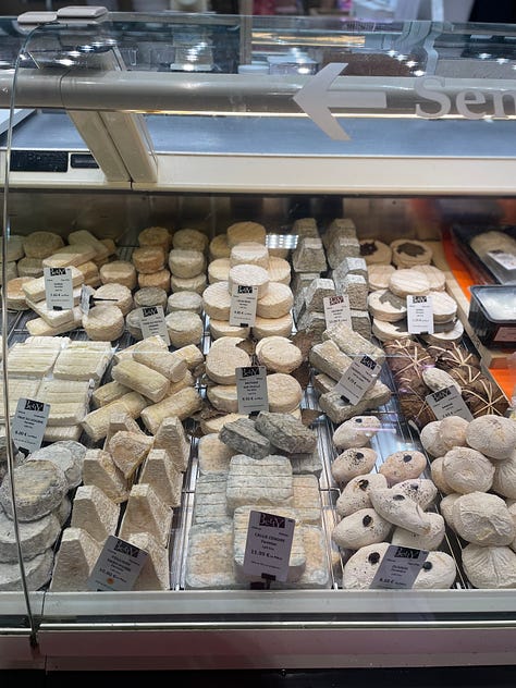 interior of cheese shop in Toulouse called Betty