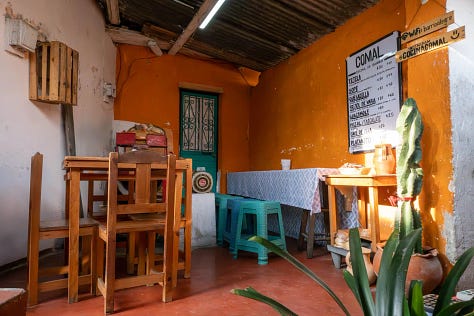 Scenes from Comal restaurant in San Cristóbal