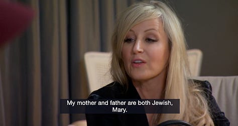 Real Housewives of Vancouver scene in which Jody, Mia, and Mary discuss whether or not the Clamans are Jewish