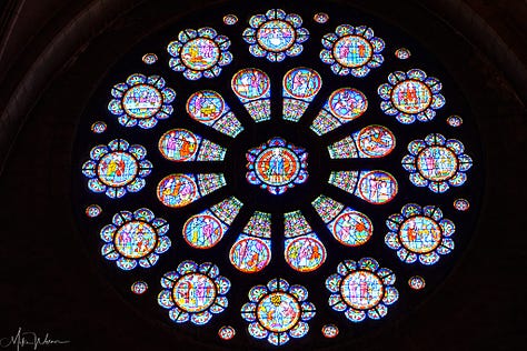 Stained glass windows of the Saint-Martin church in Pau