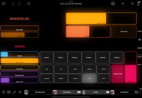 Screen captures of my current LoopyPro template