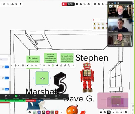 A few screen shots from Collaboratory #1