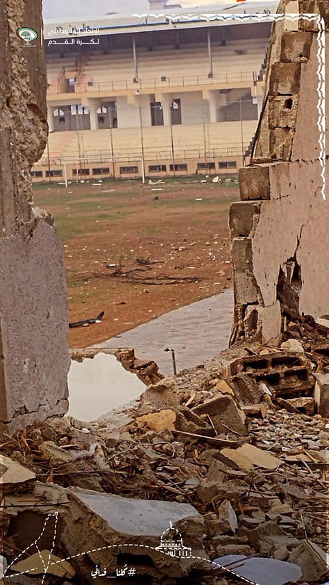 Images show destruction of Palestine's national stadium in Gaza