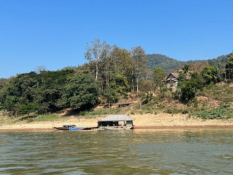 Scenes from our slow boat journey in Laos