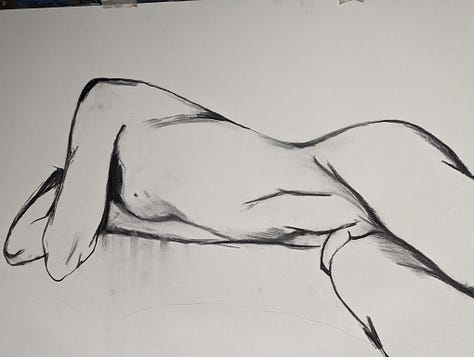 nude male life drawing in merthyr tydfil