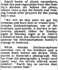 Screenshots of an article about the Sinthasomphone family in the New York Times