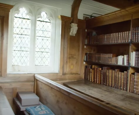 Wells Chained Library. Photos from the tour at the bottom of post