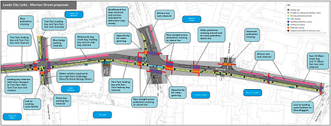 Cross sections and technical drawings for different areas of the Leeds City Links project. Substack doesn't allow me to do alt text for each image in a gallery, so i recommend going to the Leeds City Council website for more detailed descriptions