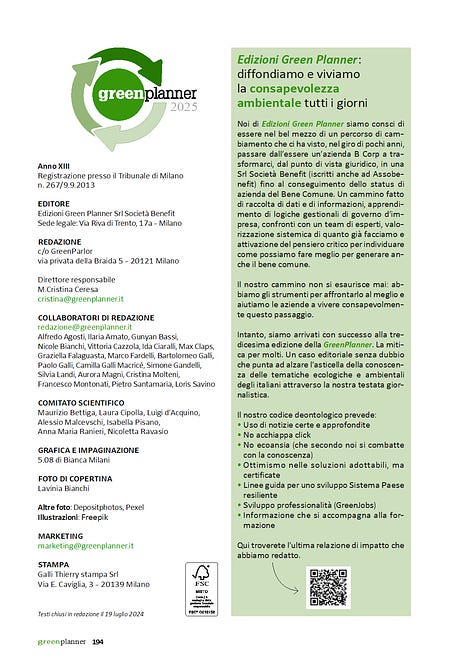 Alcune pagine della GreenPlanner 2025