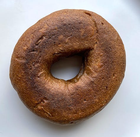 Oxbow's pumpernickel bagel