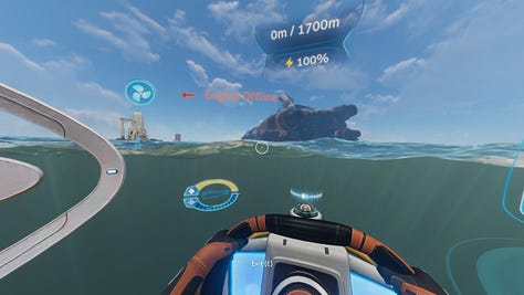 Screenshots of Subnautica.