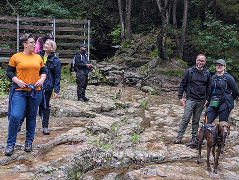 guided walk of the waterfalls of the BBNP with Wales Outdoors