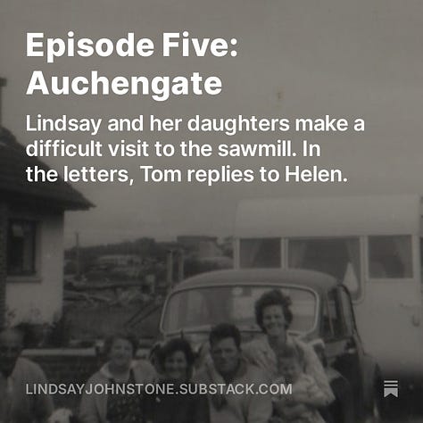 Five archive photograph tiles overlaid with text explaining the content of each episode