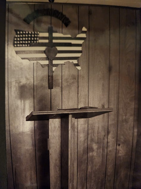 Chapel and monument at the center of the United States.