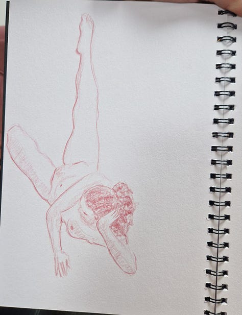 life drawing of nude female in Cardiff