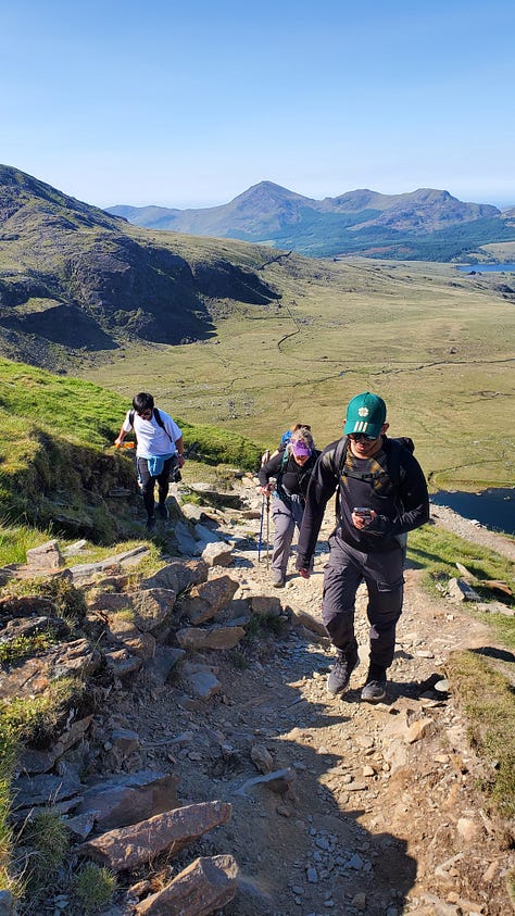 snowdon hike via the rangers path