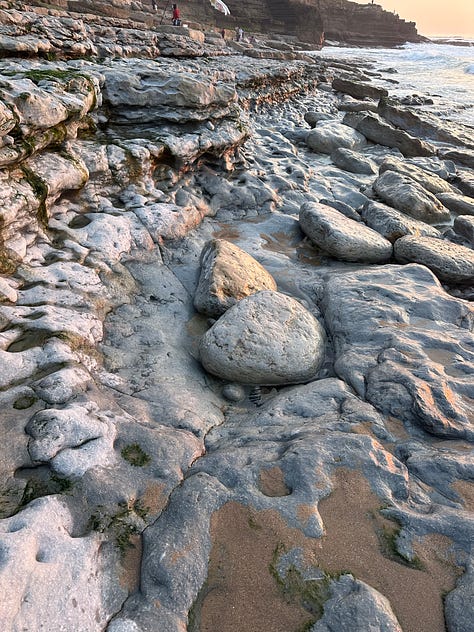Photos of stones found at the seashore 