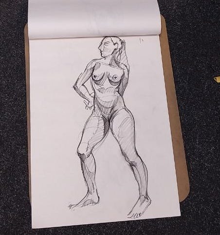 life model sketches in cardiff life drawing