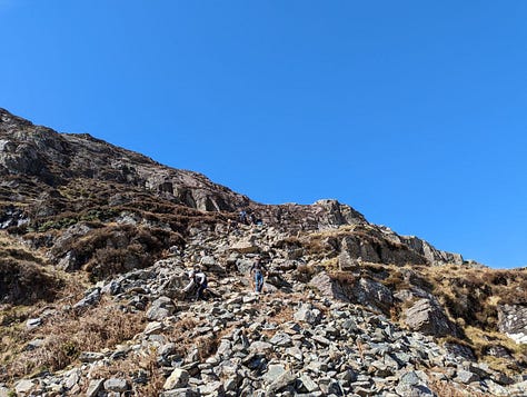 walking near Blaenau Ffestiniog in North Wales