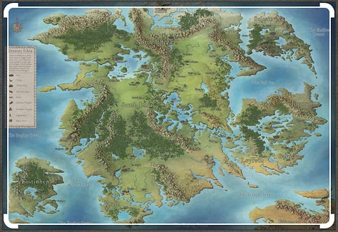 maps of islands with various terrain