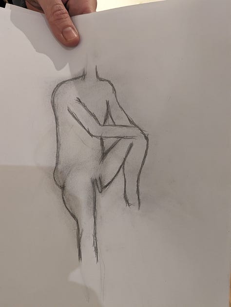 life drawing sketches of a nude male in cardiff