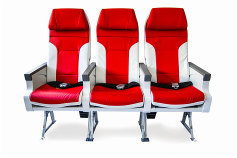 People Express 2005 economy class seating upgrade: 1) 1982-2005 "Classic" economy seats vs 2) 2005 "Modern" economy seat upgrade; 3) 2005 "Modern" premium seat upgrade.