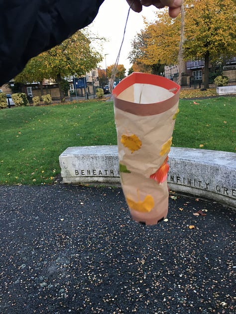 Watching SEED: An Untold Story film in a local church hall; Eating "seasonal on toast" at Brunswick East; Making leaf lanterns as part of a community garden session in a housing estate.