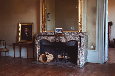 Various photos of an abandoned French chateau