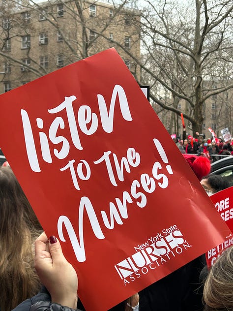 Scenes from the Mt. Sinai nurses strike