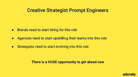 AI creative ad strategist a job that might fit me! I think
