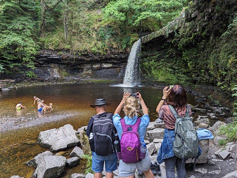 guided walk waterfalls brecon beacons