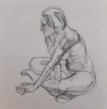 female life model drawing cardiff