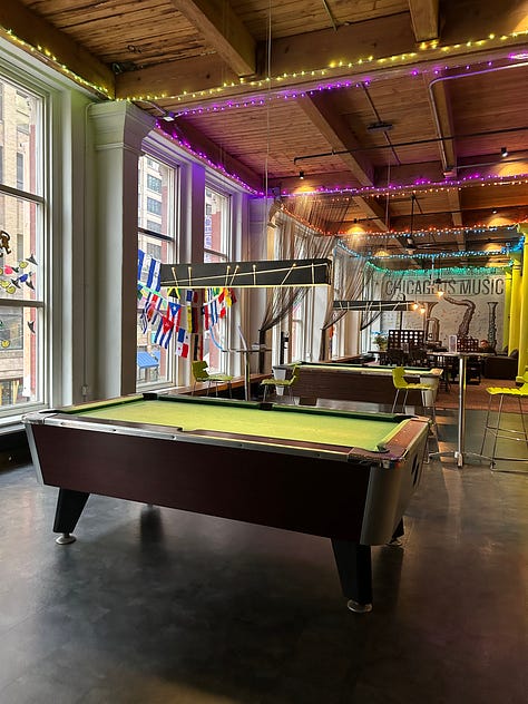 photos of the hostel, described in the caption