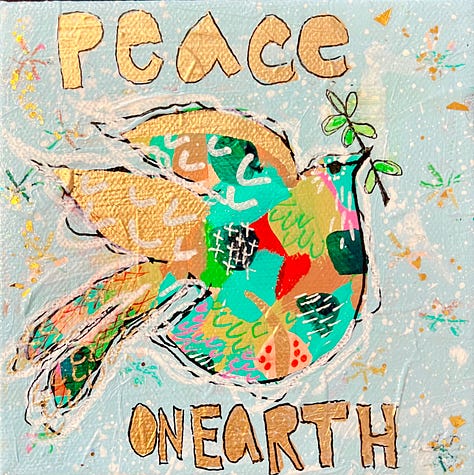 Groovy & Retro "Peace on Earth Doves"