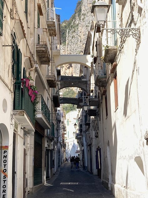 Images of Amalfi town and surrounding hills 