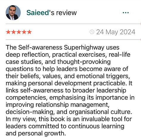 The Self-Awareness Superhighway - Reviews